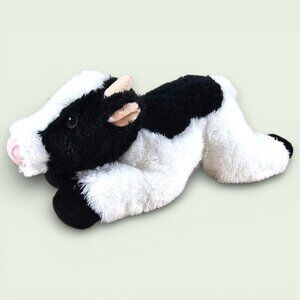 Aurora Flopsie May Bell Cow Plush Stuffed Toy White Black Farm Animal 2018 12"